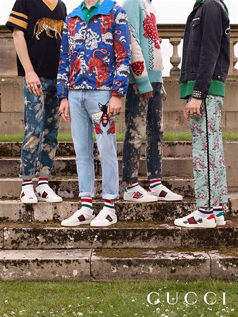 gucci sneaker outfit men|gucci ace sneakers men outfit.